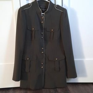 WHBM Olive Green Military Style Jacket M